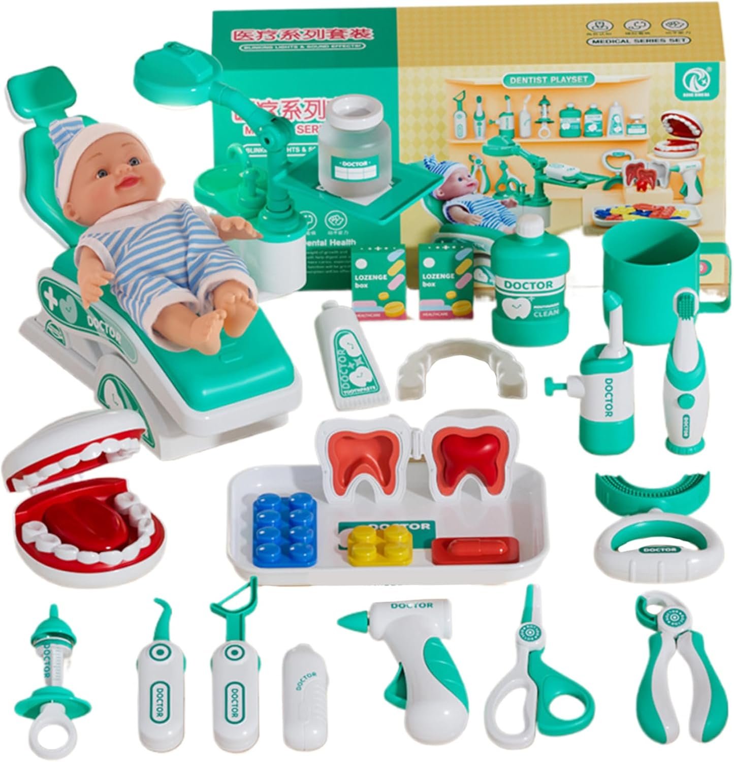 Kids Pretend Doctor Toy Dental Clinic Play Set