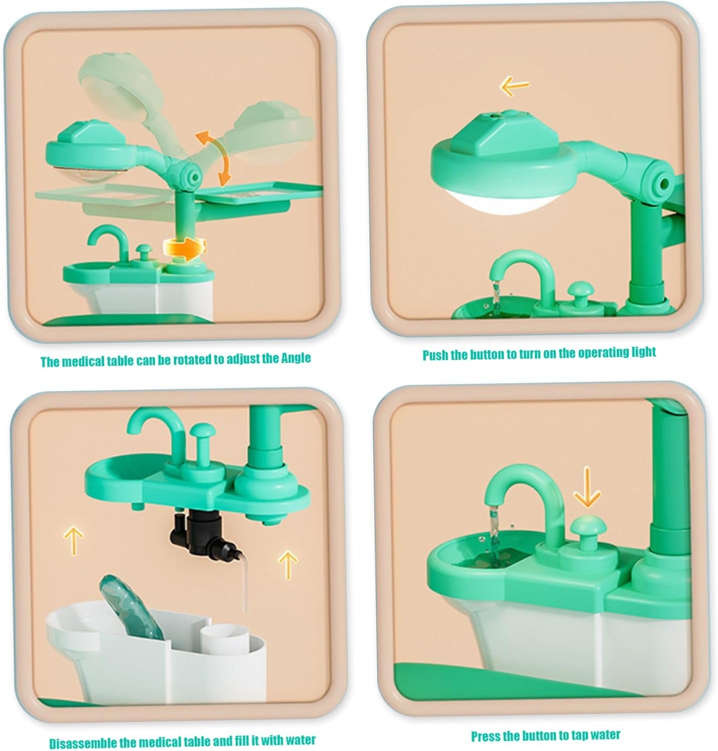 Kids Pretend Doctor Toy Dental Clinic Play Set - Image 5