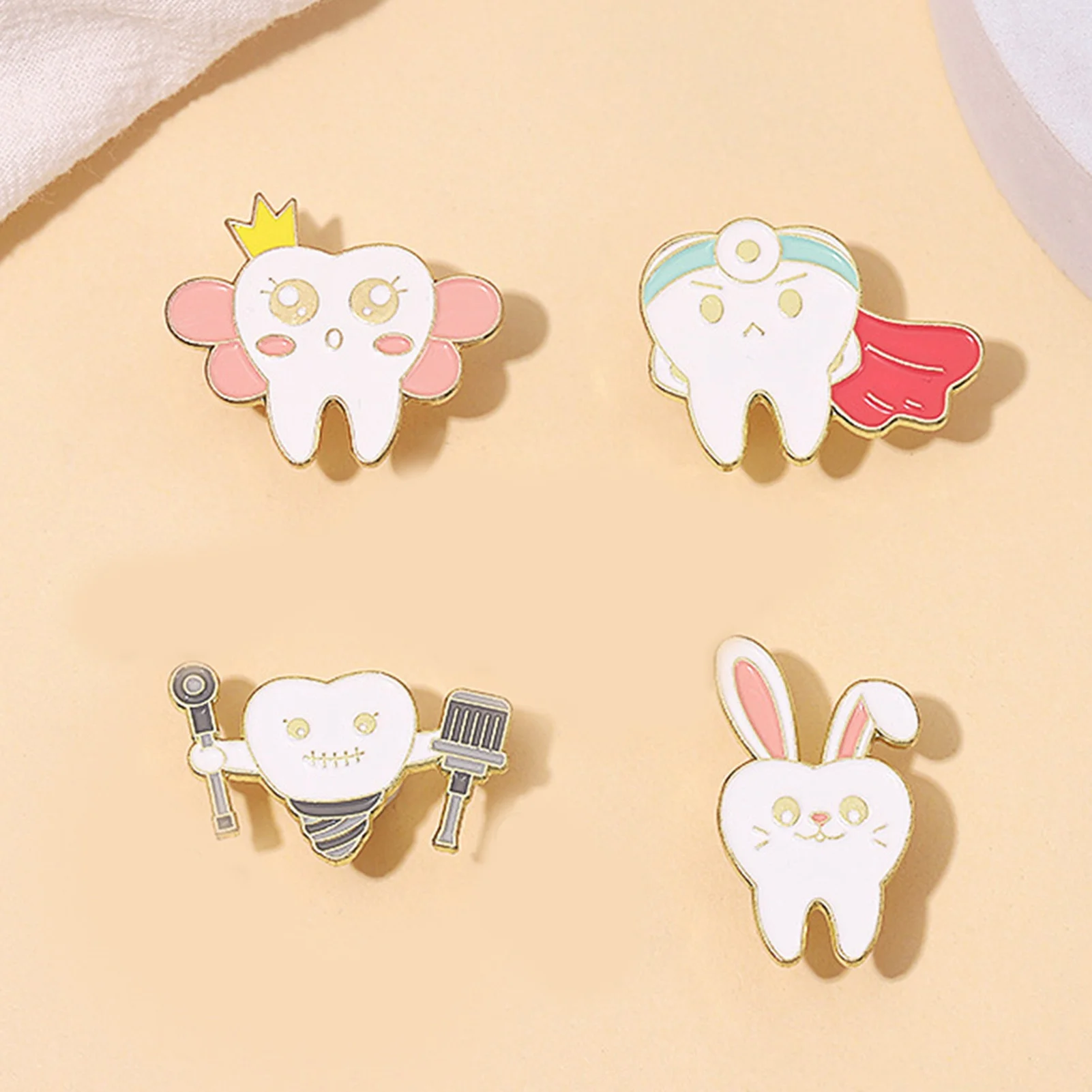 Cute Cartoon Enamel Brooch Pin Set