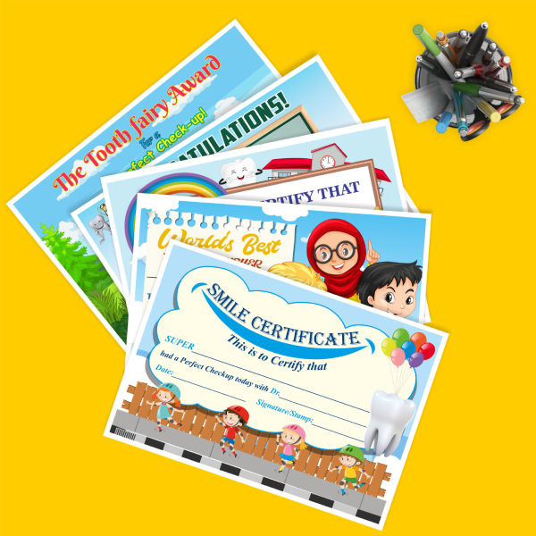 Dental Achievement Certificate Pack - Perfect Checkup & Tooth Fairy Awards - Image 2