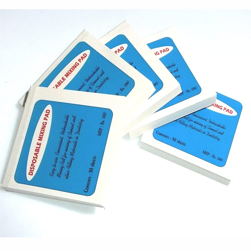 Unique Dents Mixing Pads (Pack of 5 pieces), GIC Mixing Pads, Dental Disposable Mixing Pad, Dental Glass Ionomer Mixing Pad Cement Powder Mixing Pads